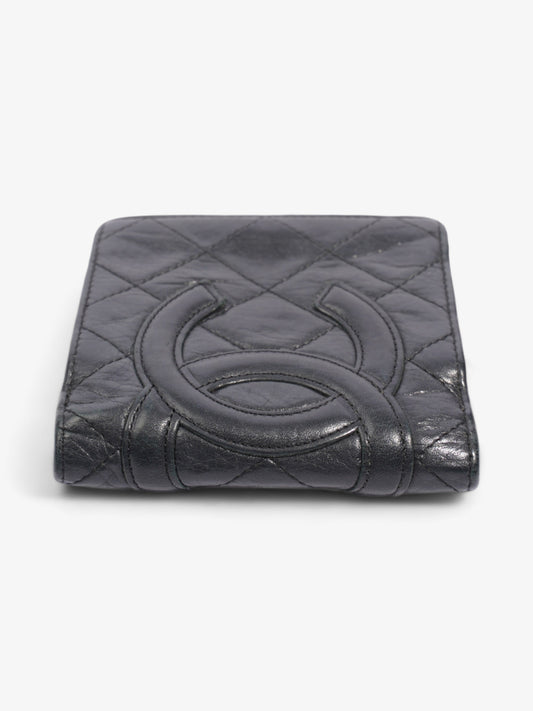 Chanel Cambon Lambskin Compact Wallet Black Lambskin Leather