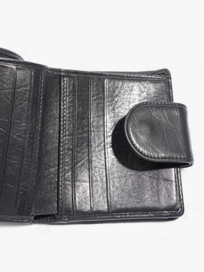 Chanel Cambon Lambskin Compact Wallet Black Lambskin Leather