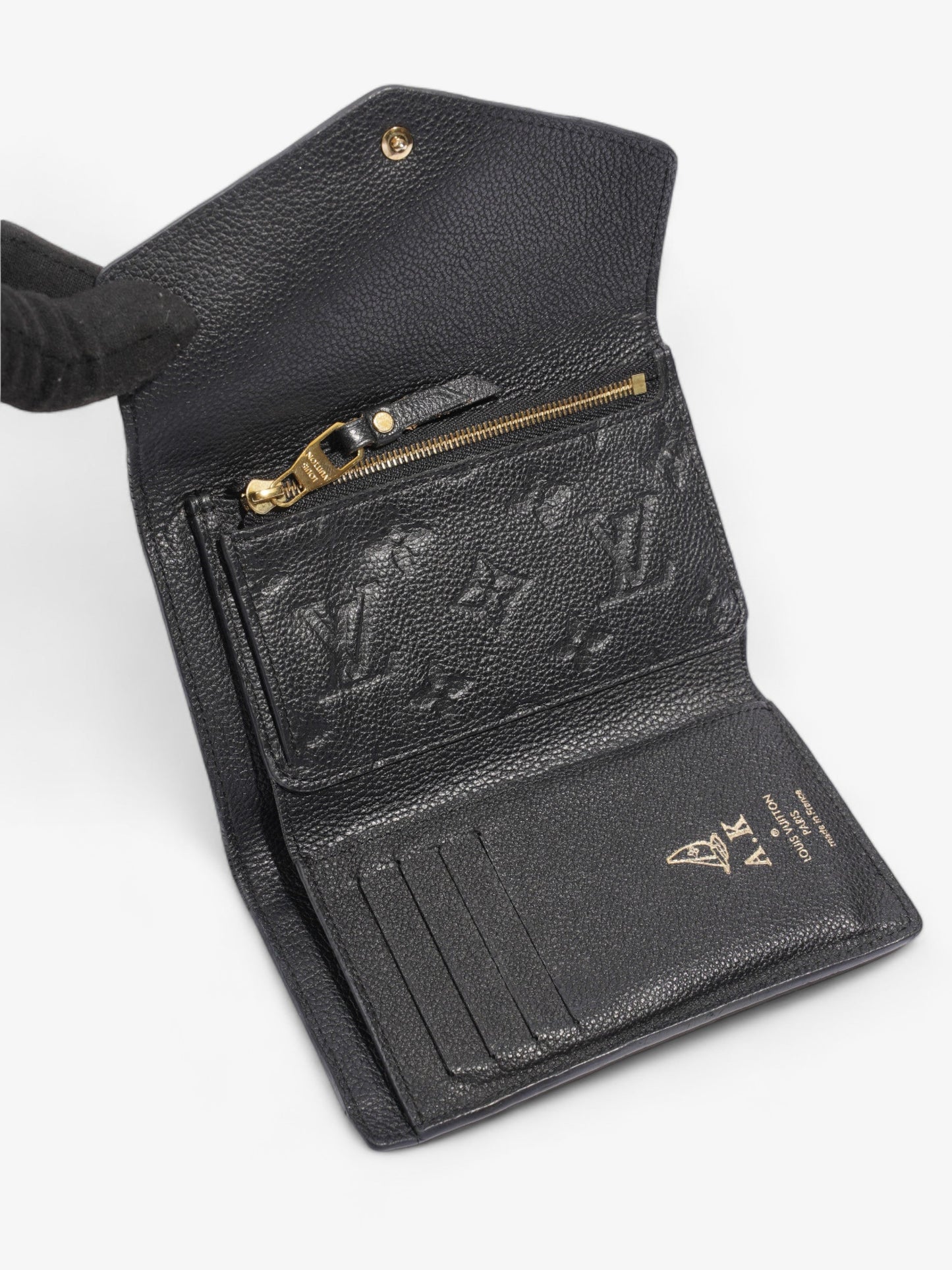 Louis Vuitton Curieuse Trifold wallet  Black / Black Empreinte Leather