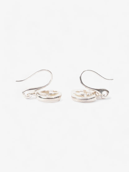 Gucci Interlocking G Drop Earrings Silver Silver Sterling