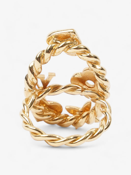 Louis Vuitton Monogram Sweet Ring Gold / Orange / Pink Brass L (Circumference - 51mm)