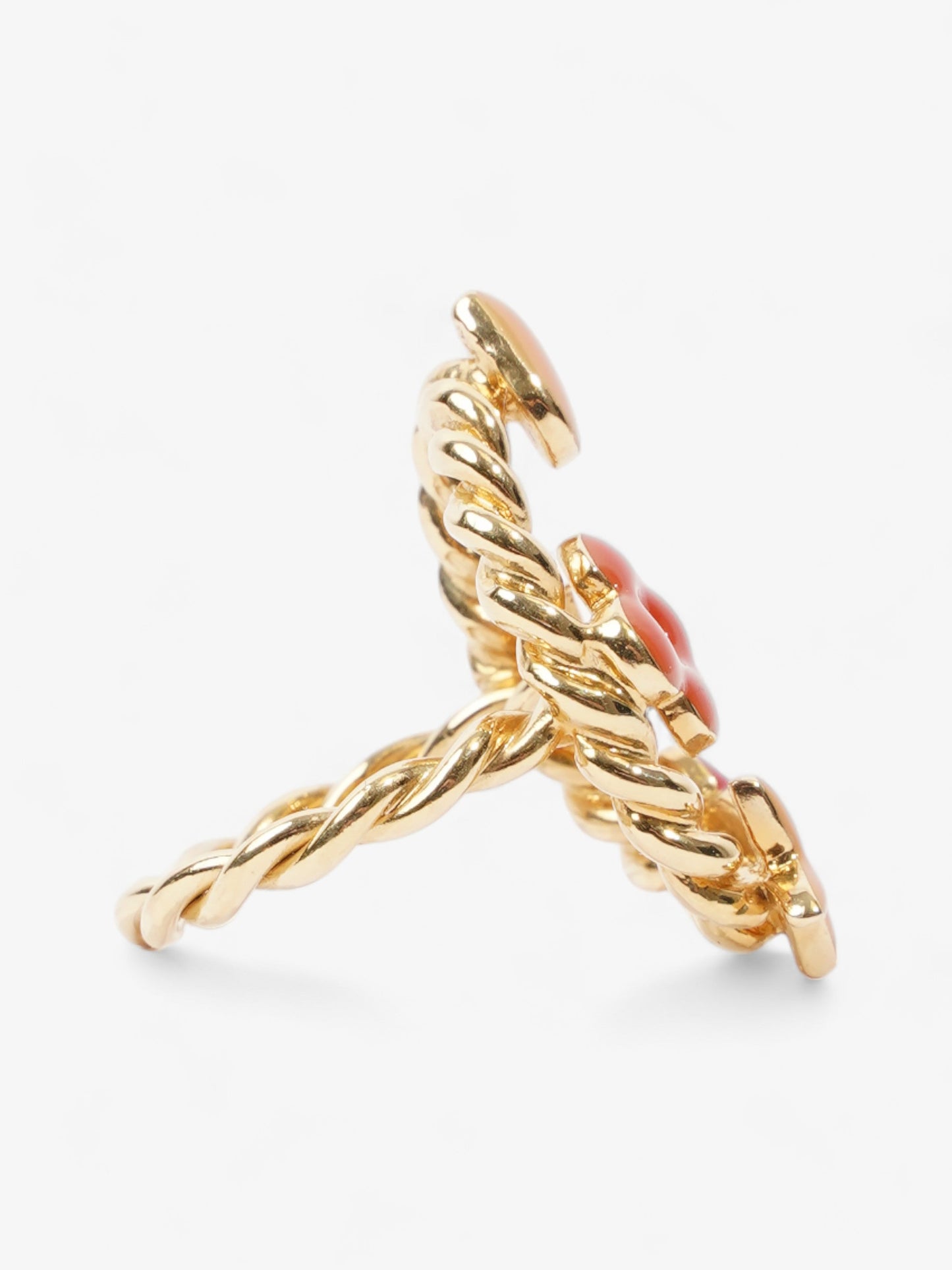 Louis Vuitton Monogram Sweet Ring Gold / Orange / Pink Brass L (Circumference - 51mm)