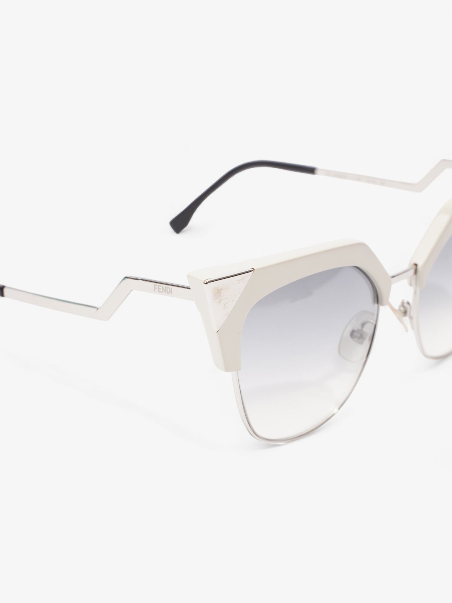 Fendi Cat-Eye Sunglasses Grey Gradient Acetate 140mm