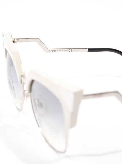 Fendi Cat-Eye Sunglasses Grey Gradient Acetate 140mm