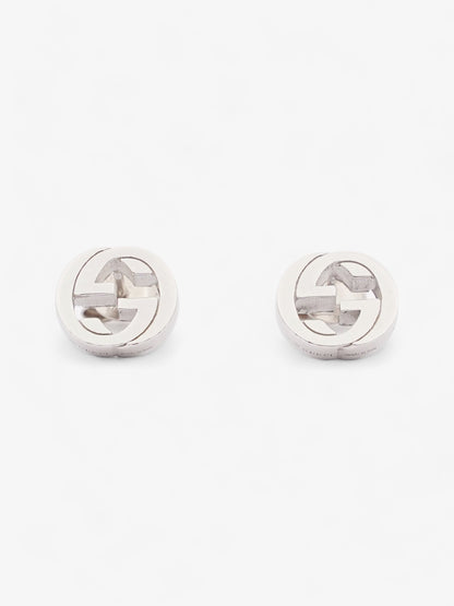 Gucci Interlocking Earrings Silver Silver Sterling