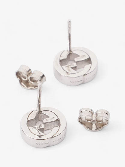 Gucci Interlocking Earrings Silver Silver Sterling