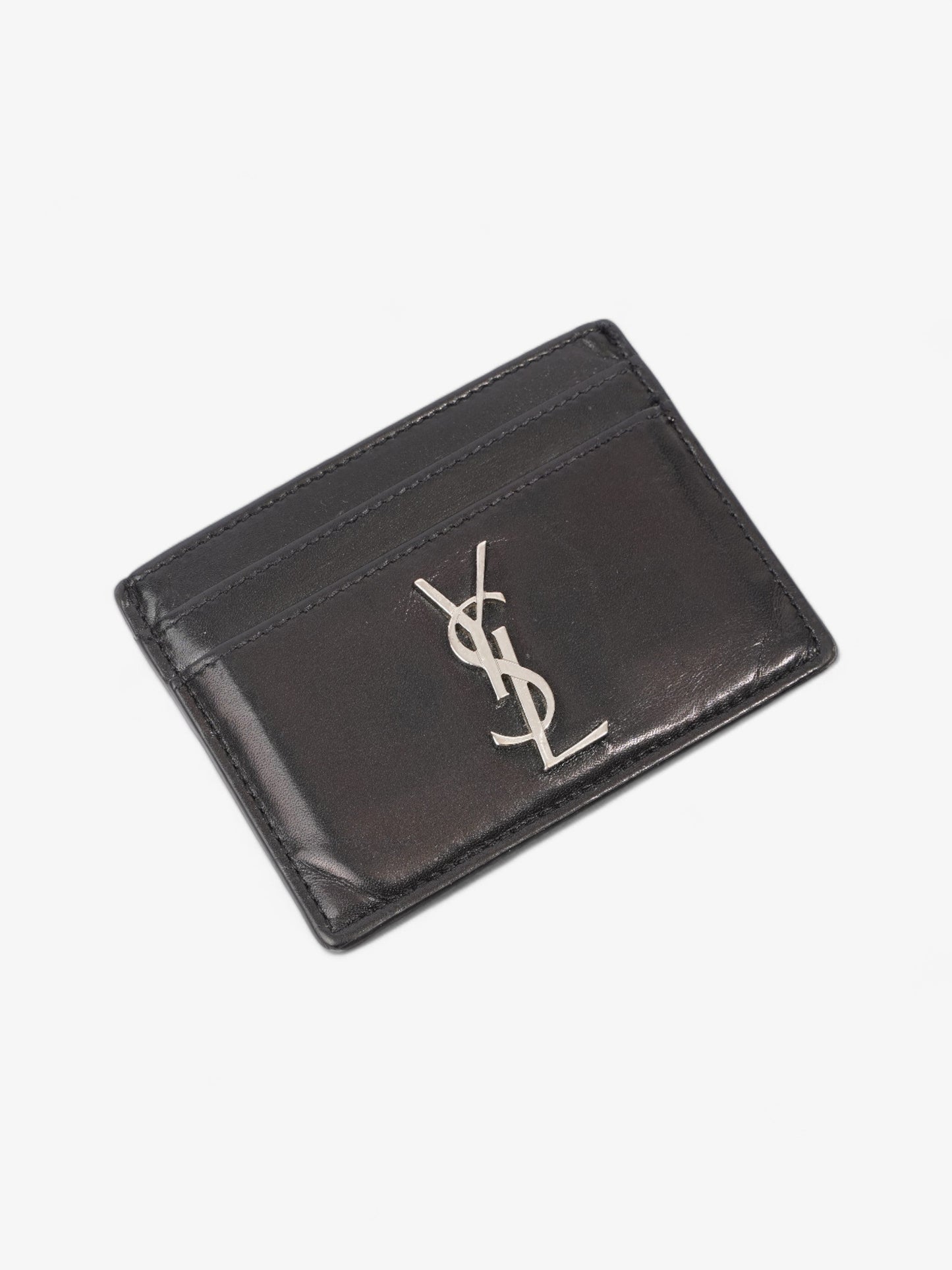 Saint Laurent Monogram Card Holder Black Leather