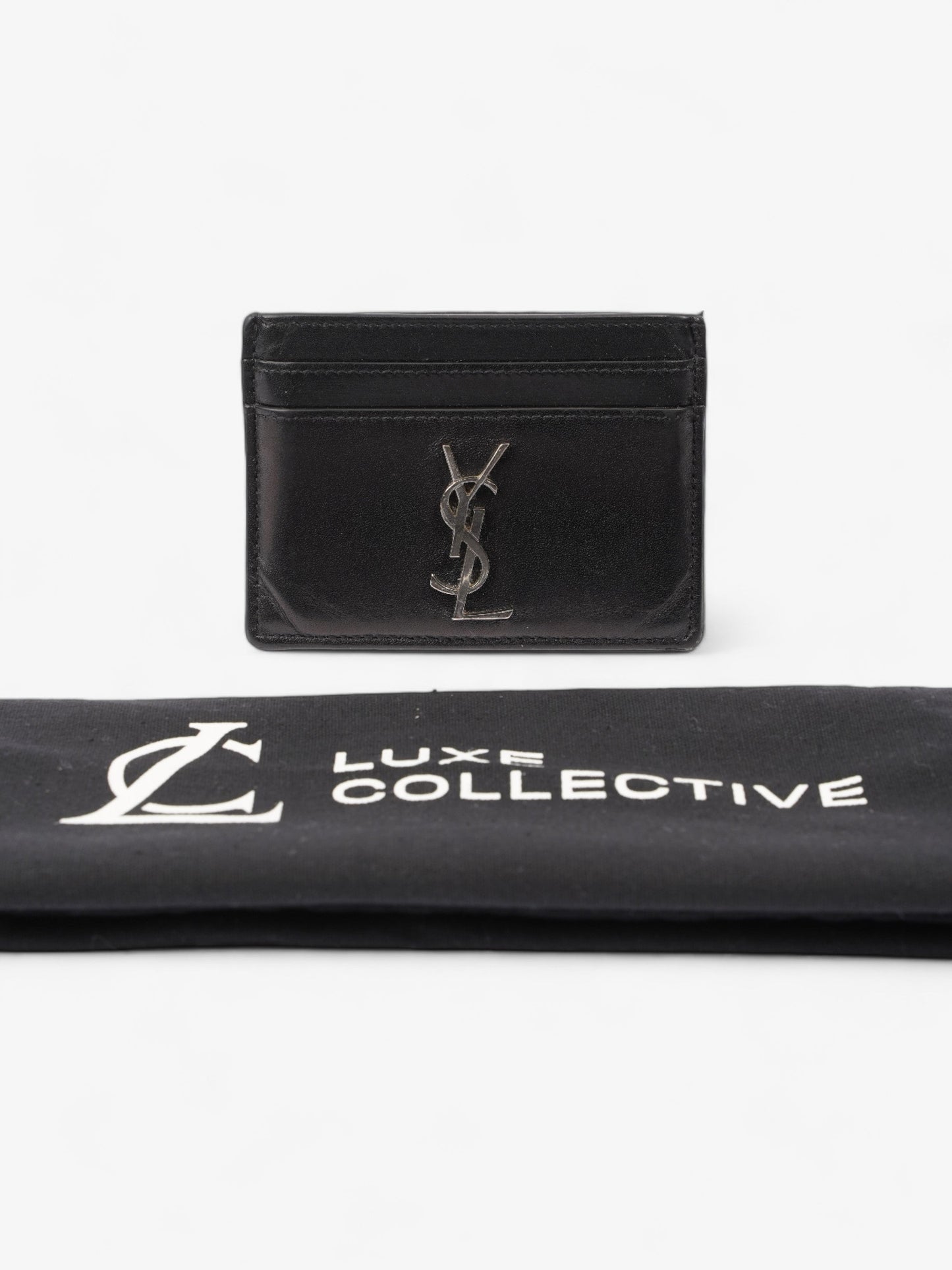 Saint Laurent Monogram Card Holder Black Leather