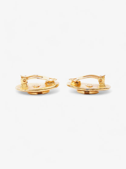 Chanel Oval Clip-On 96P Earrings Gold Gold Plated