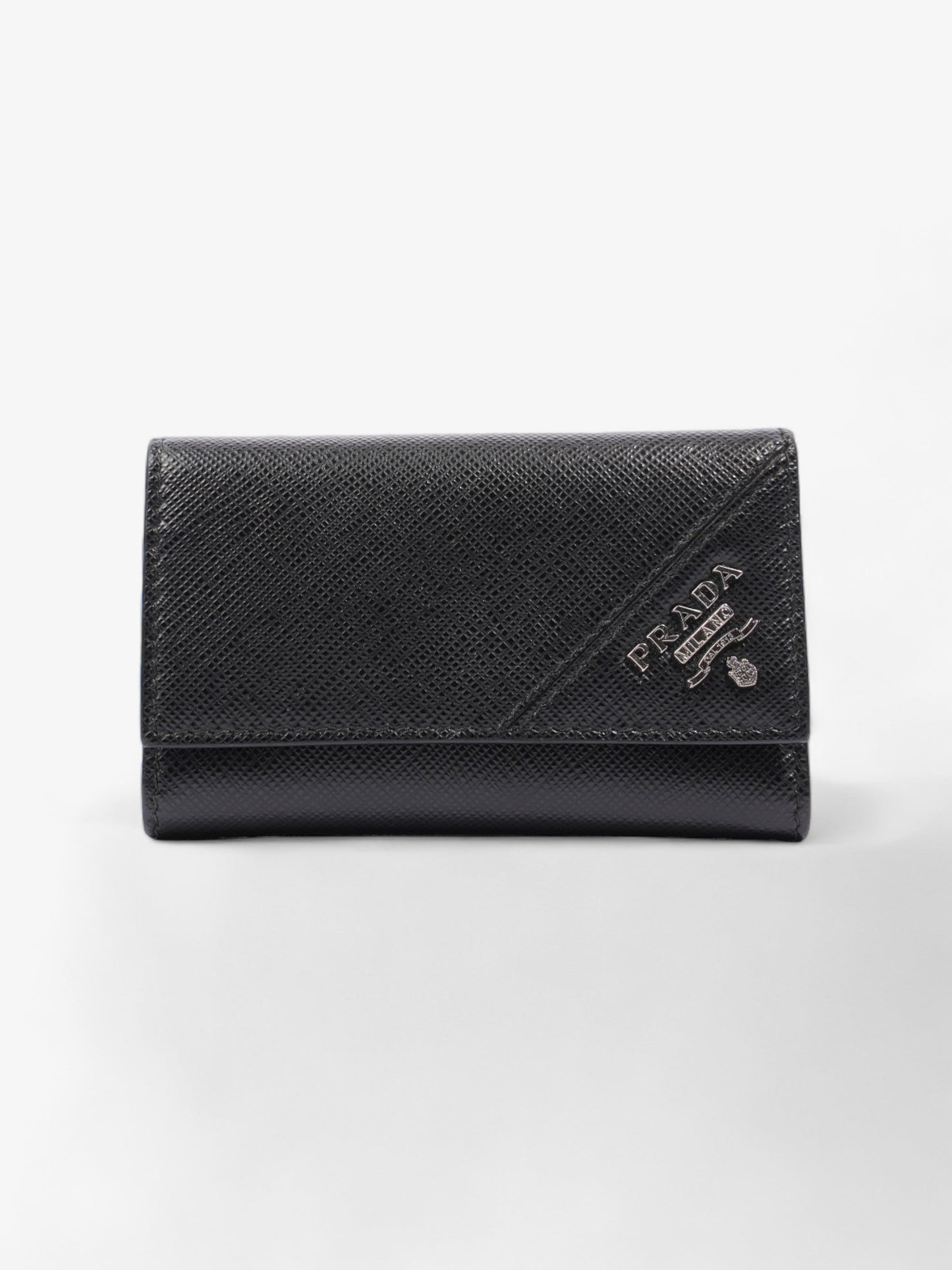 Prada Key Case Black Saffiano Leather