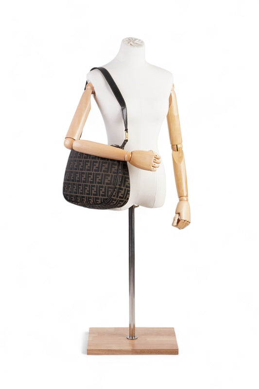 Fendi Shoulder Bag Zucca Canvas