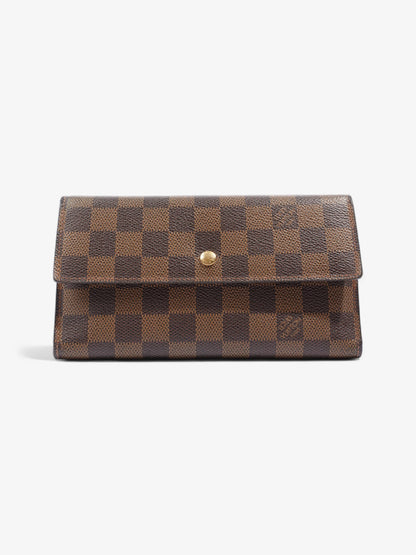Louis Vuitton Sarah Wallet Damier Ebene Coated Canvas