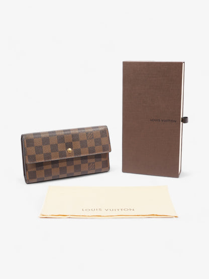 Louis Vuitton Sarah Wallet Damier Ebene Coated Canvas