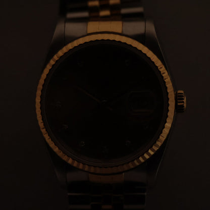 Rolex Datejust 36mm Two Toned with Diamonds Watch 16233