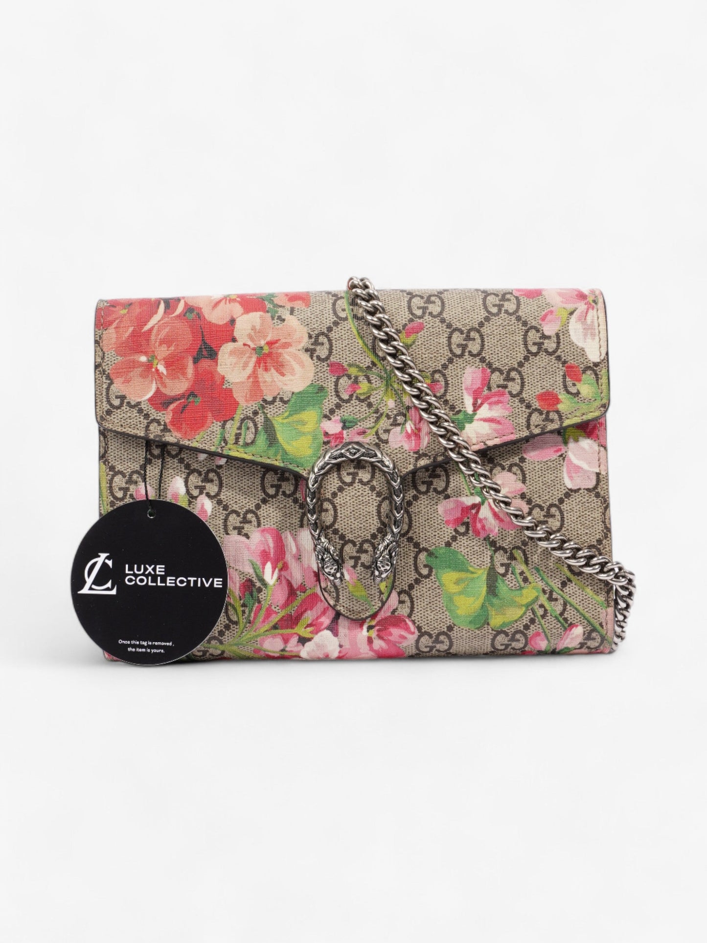 Gucci Dionysus Chain Wallet GG Supreme / Bloom Coated Canvas