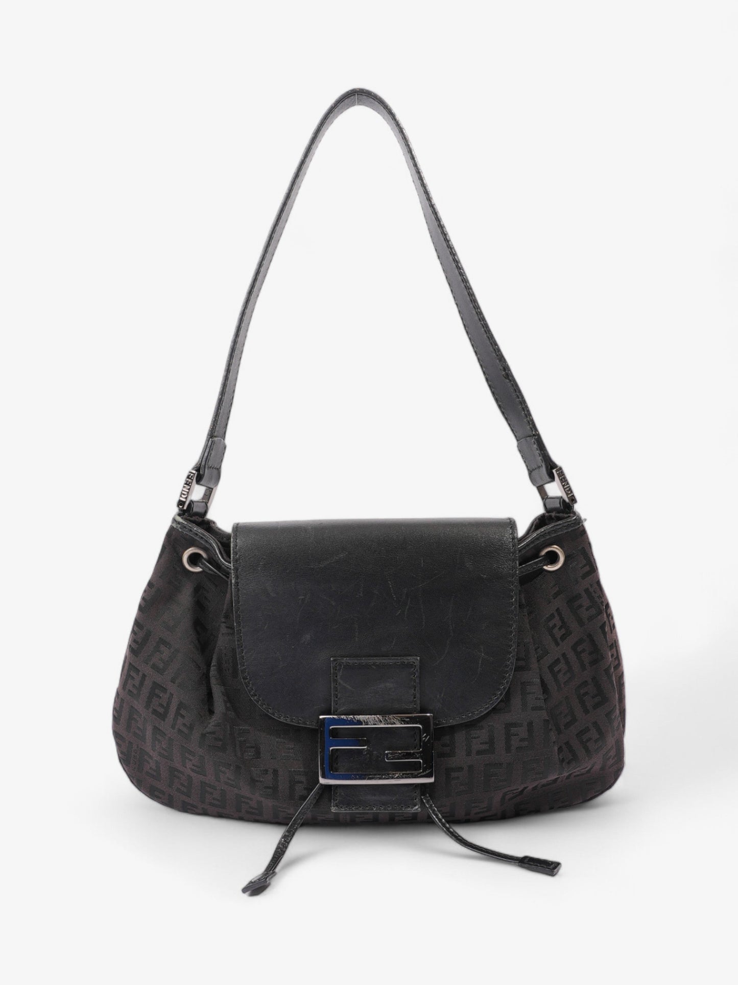 Fendi Zucchino Baguette Zucca / Black Canvas