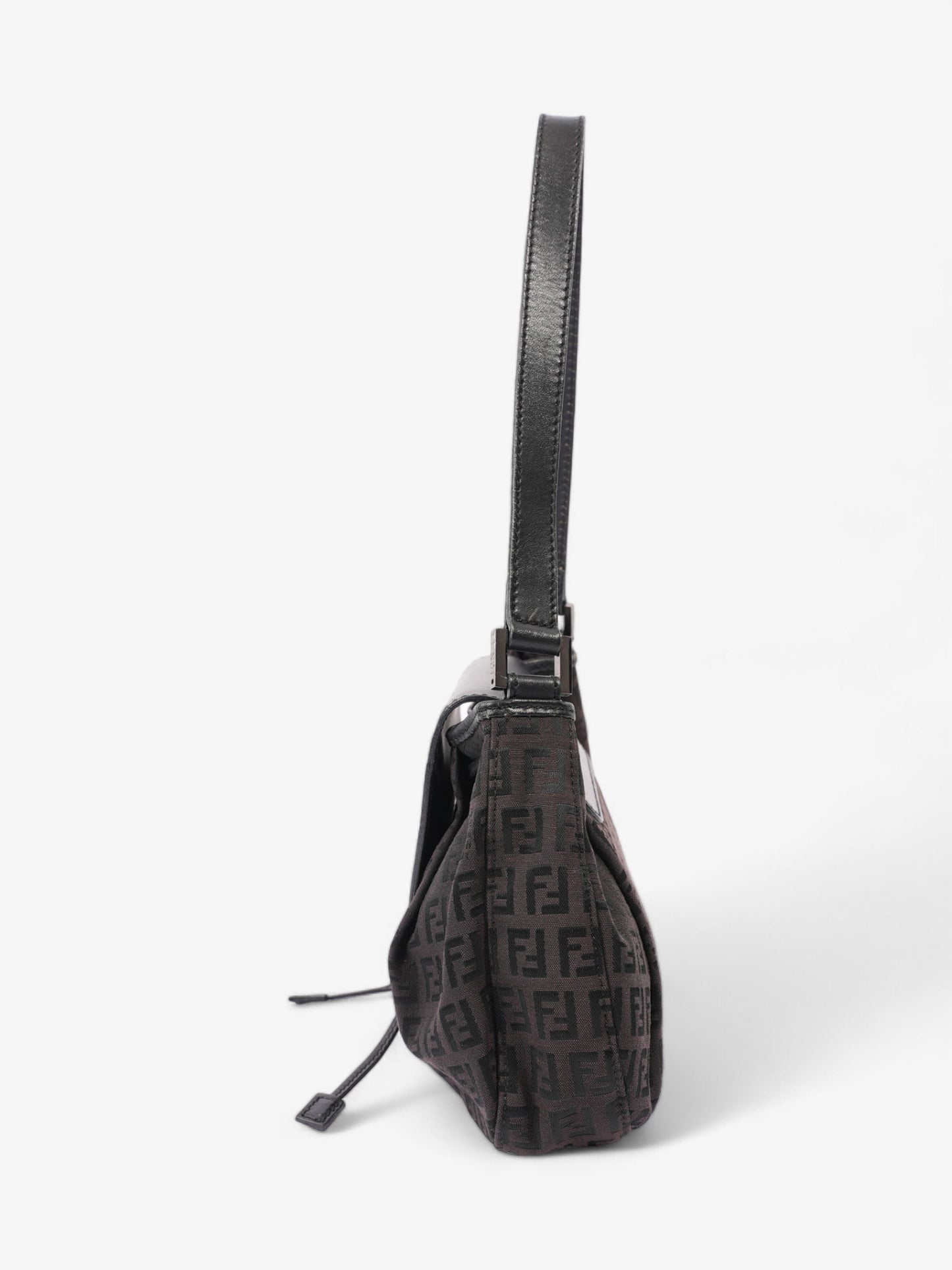Fendi Zucchino Baguette Zucca / Black Canvas