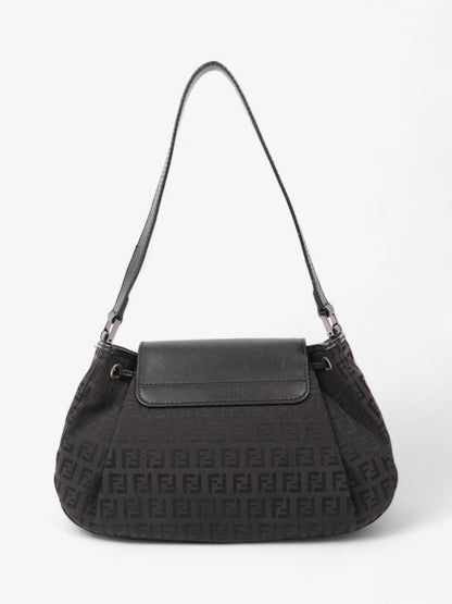 Fendi Zucchino Baguette Zucca / Black Canvas