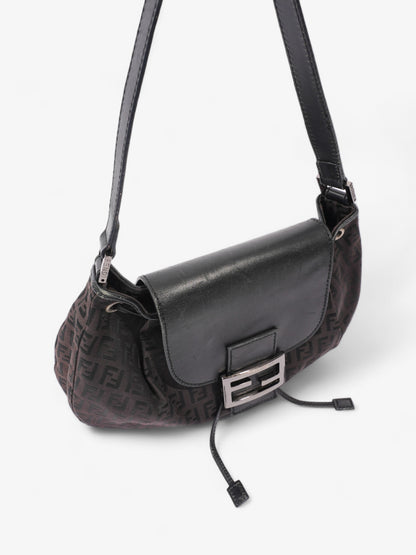 Fendi Zucchino Baguette Zucca / Black Canvas