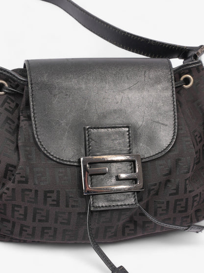 Fendi Zucchino Baguette Zucca / Black Canvas