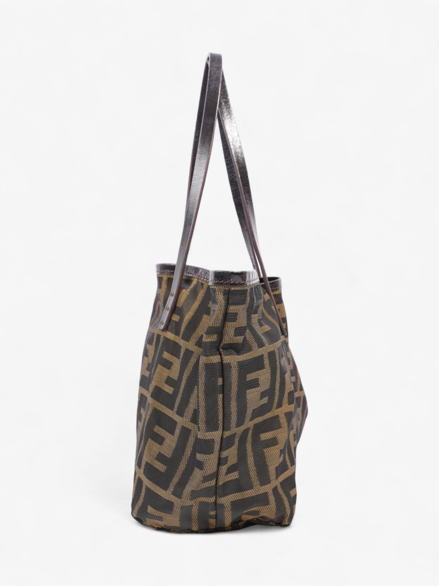 Fendi Zucca Handbag Brown Canvas