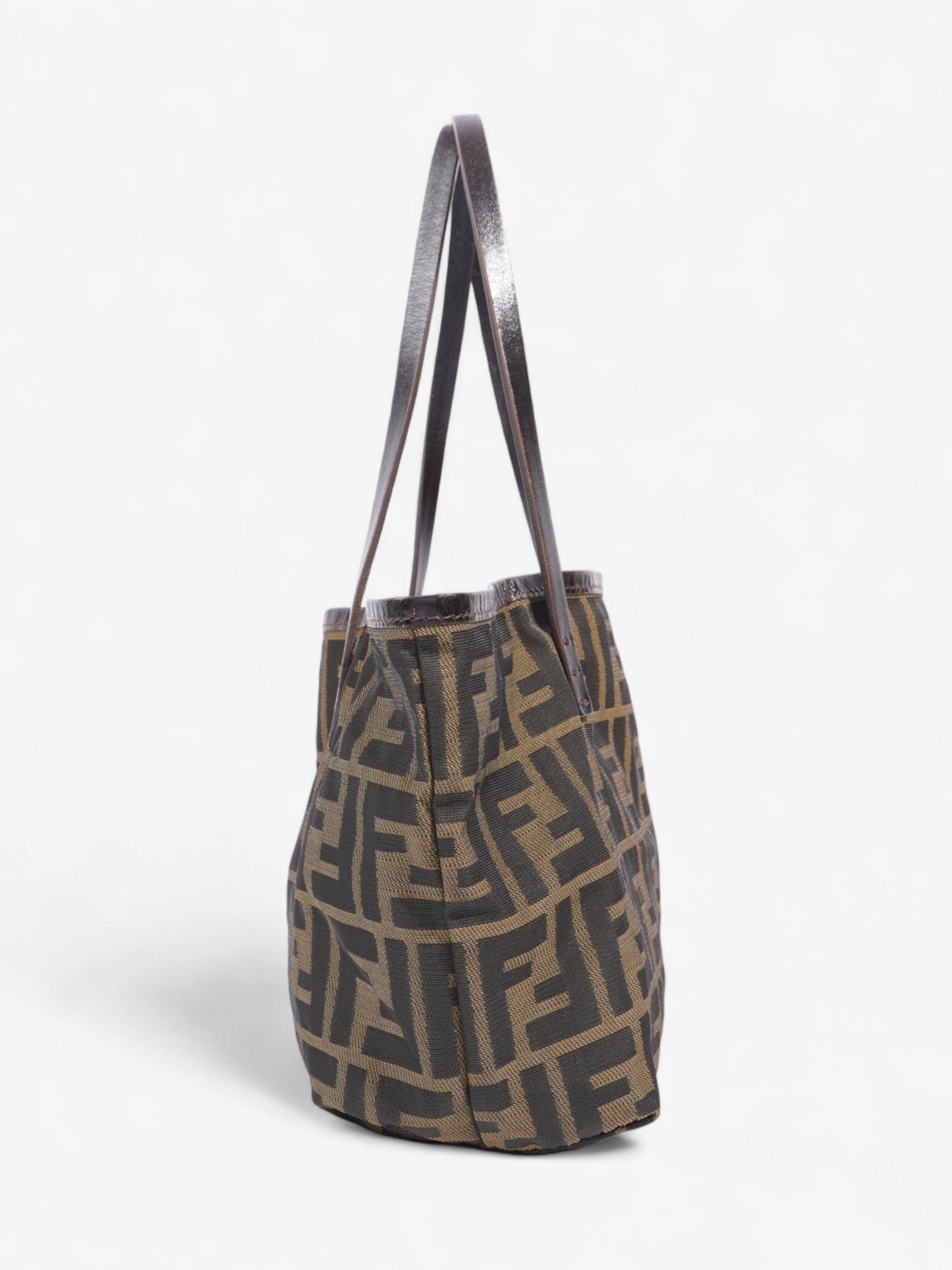 Fendi Zucca Handbag Brown Canvas
