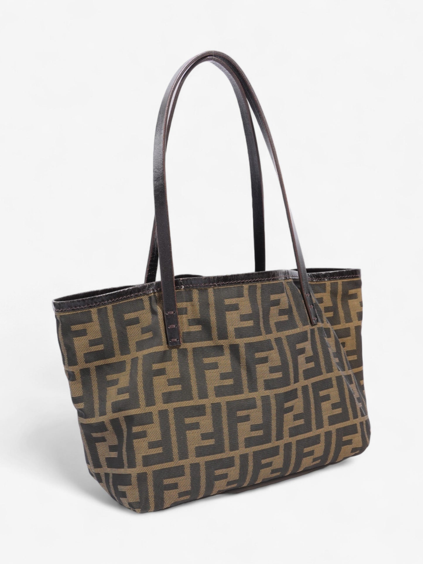 Fendi Zucca Handbag Brown Canvas