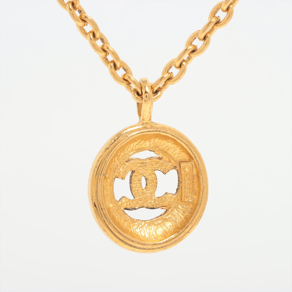 Chanel Circle Coco Logo Gold Necklace Costume Jewellery
