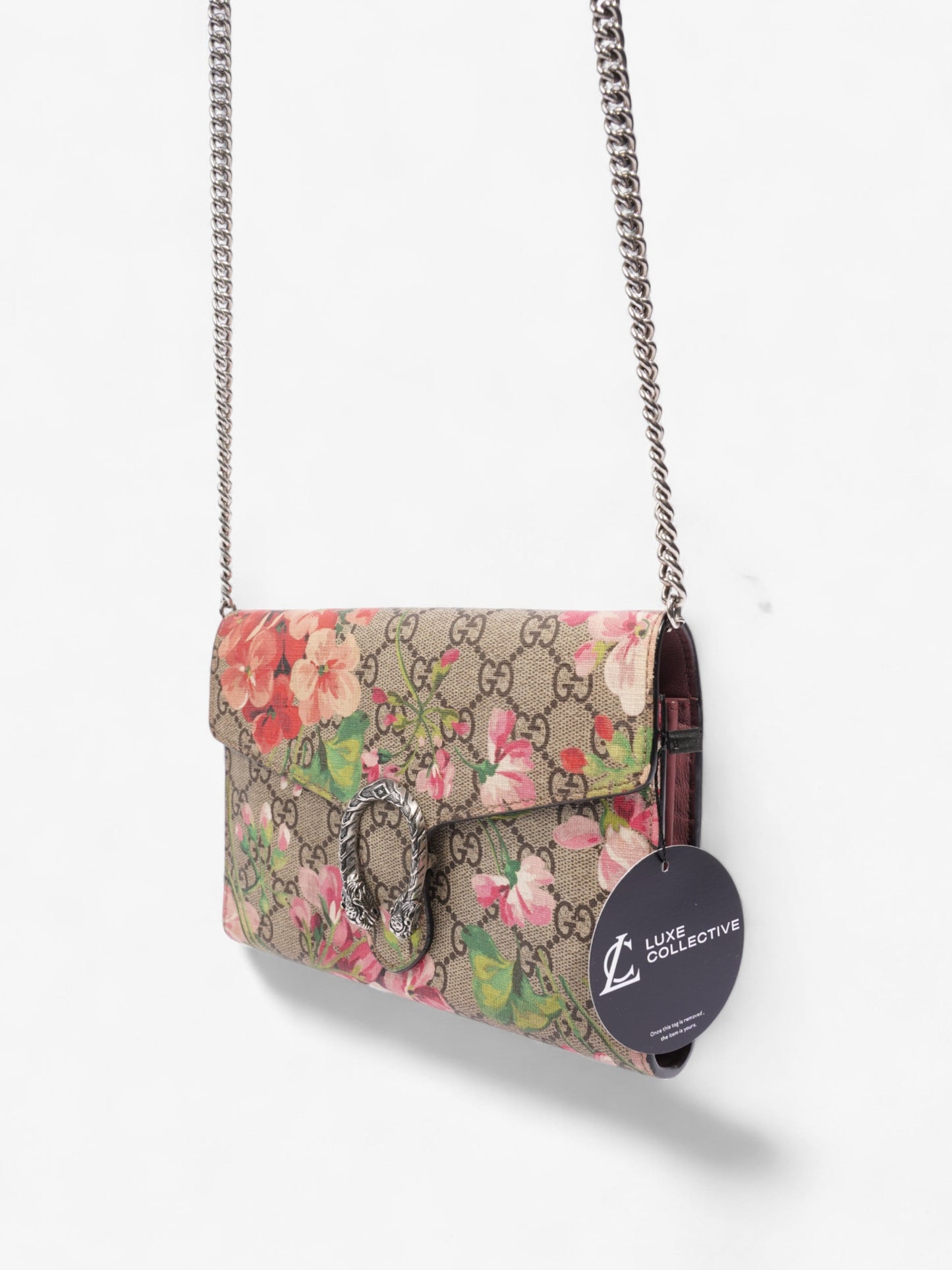 Gucci Dionysus Chain Wallet GG Supreme / Bloom Coated Canvas