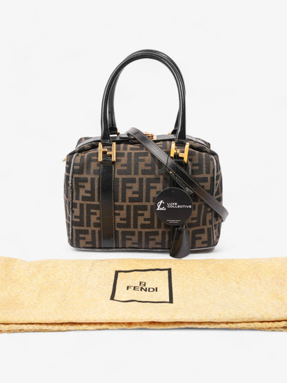 Fendi Two Way Boston Bag Zucca Canvas