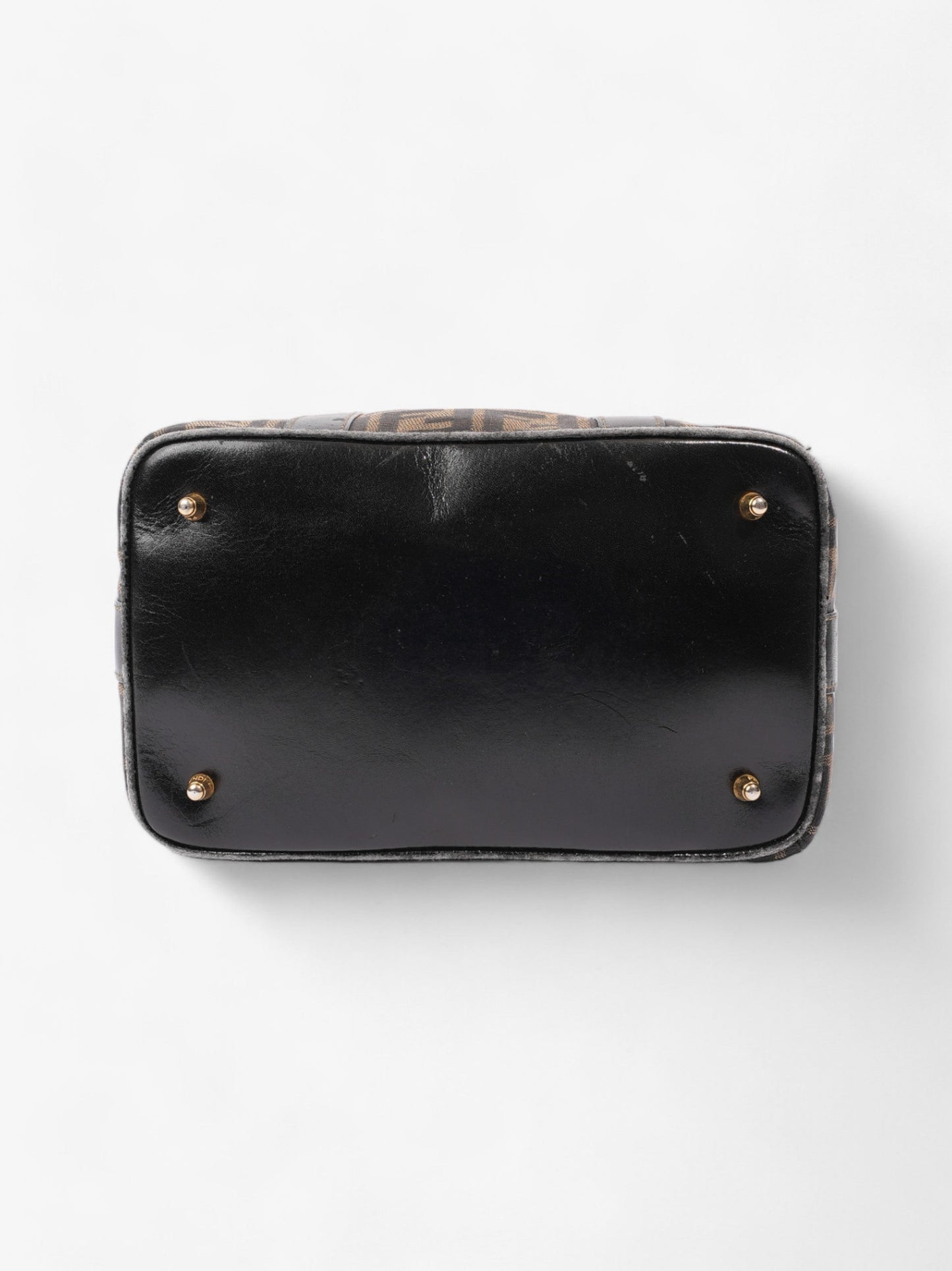Fendi Two Way Boston Bag Zucca Canvas