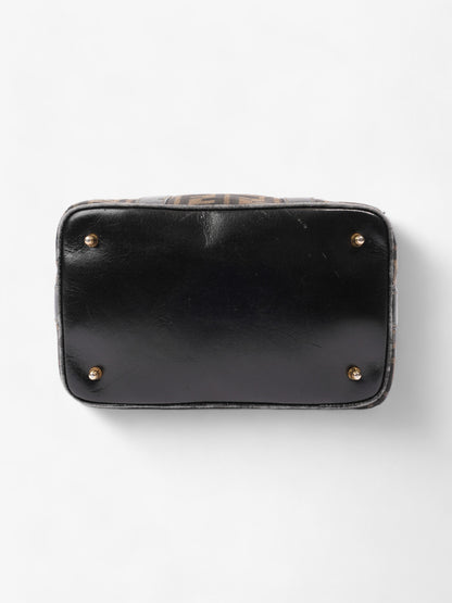 Fendi Two Way Boston Bag Zucca Canvas