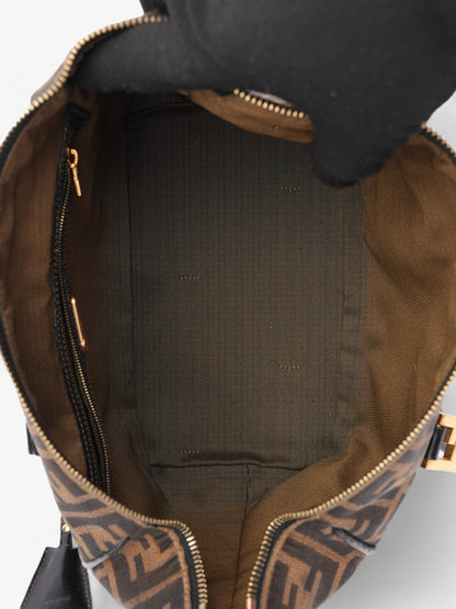 Fendi Two Way Boston Bag Zucca Canvas