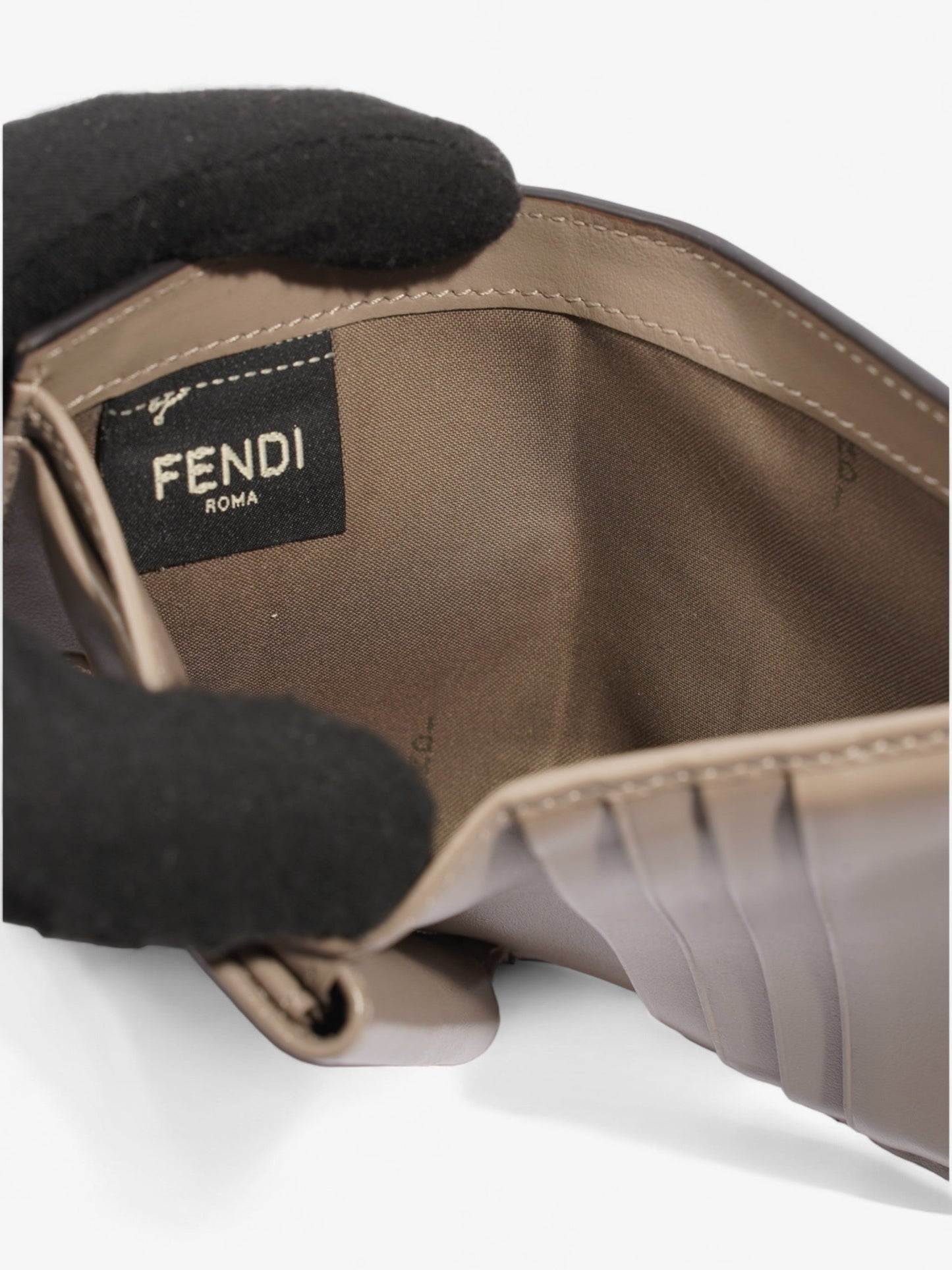Fendi F is Fendi Compact Wallet Nude Leather