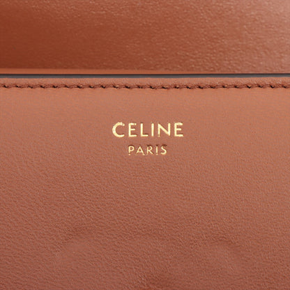 Celine Triomphe Leather Brown Compact Wallet