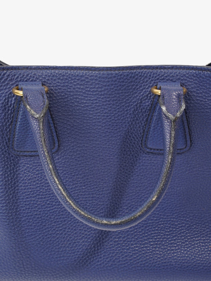 Prada Vitello Daino  Blue  Saffiano Leather