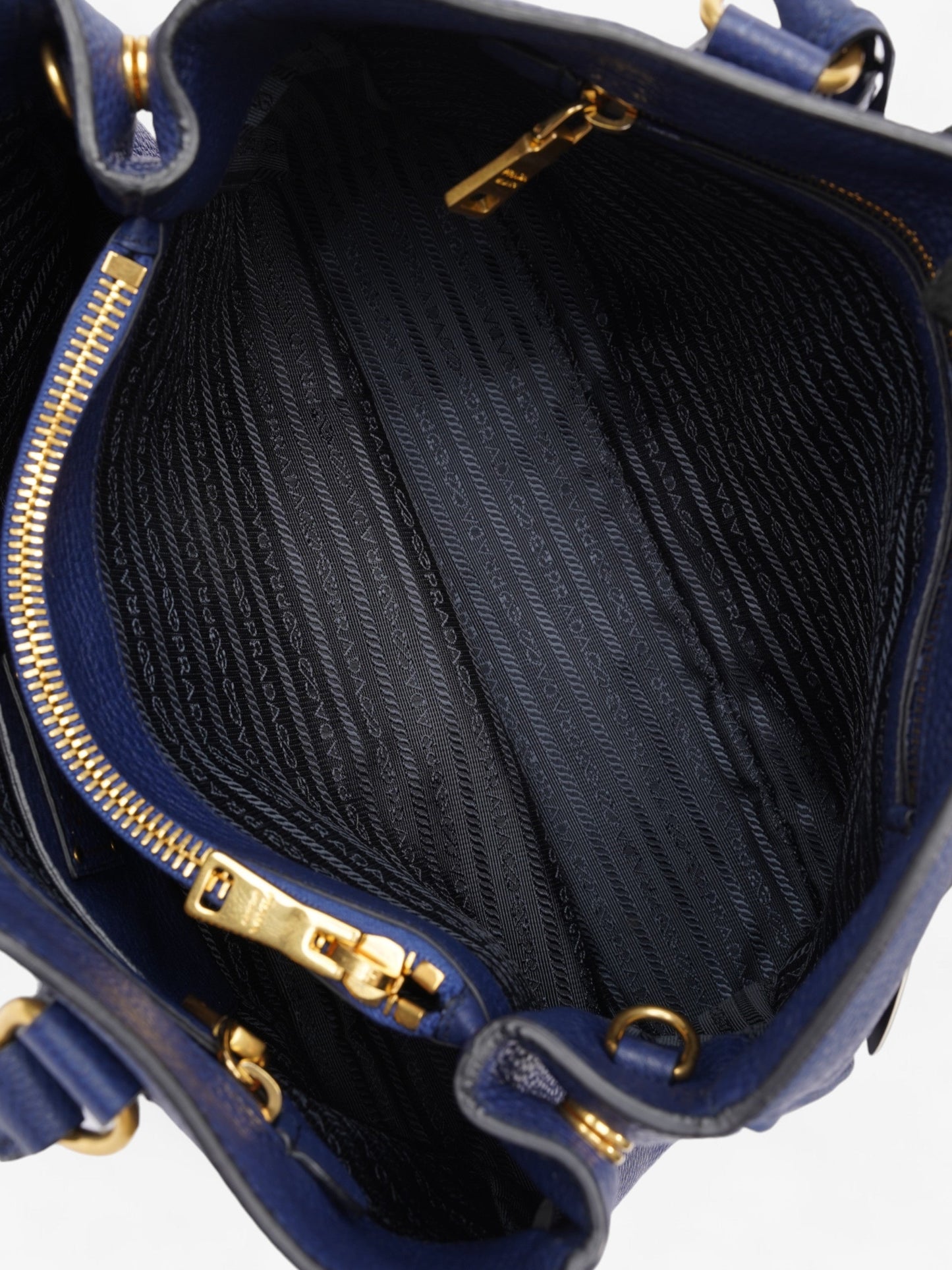 Prada Vitello Daino  Blue  Saffiano Leather