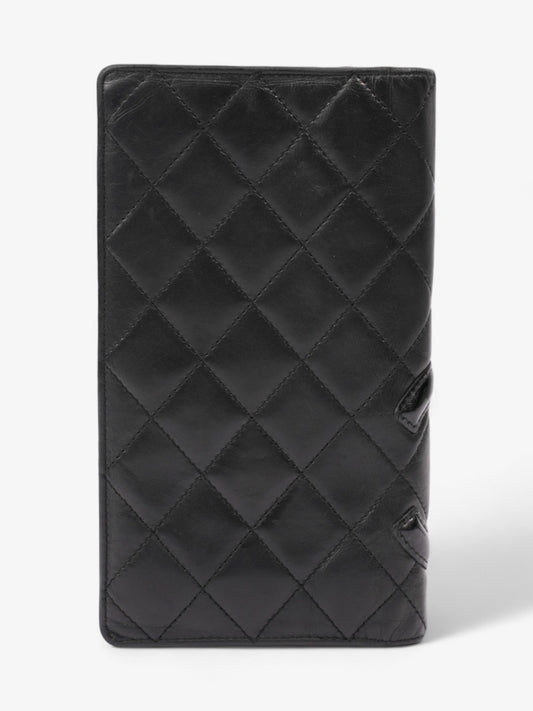 Chanel Cambon Line Lam Wallet Black Leather