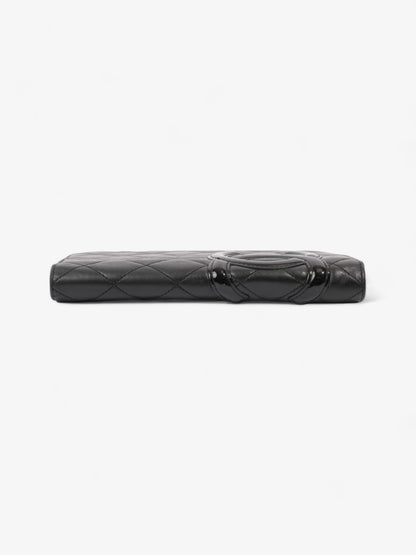 Chanel Cambon Line Lam Wallet Black Leather