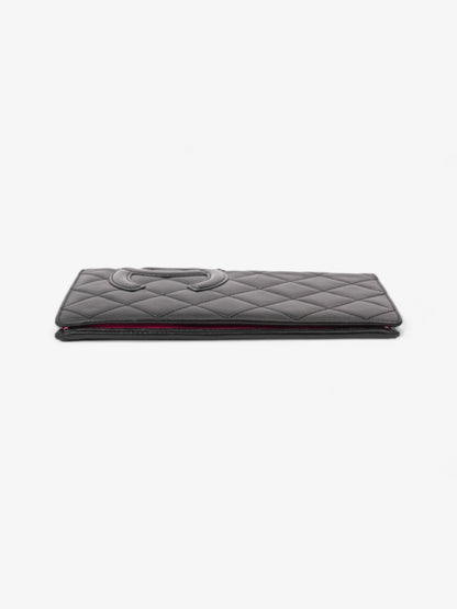 Chanel Cambon Line Lam Wallet Black Leather