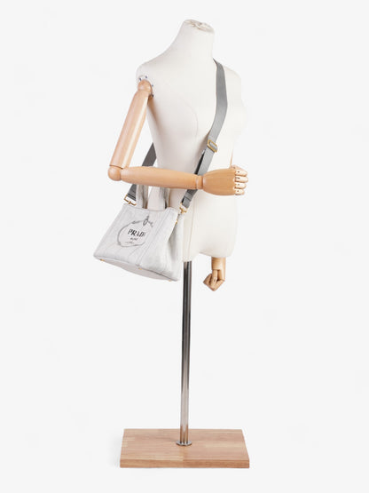 Prada Canapa Tote Grey Denim