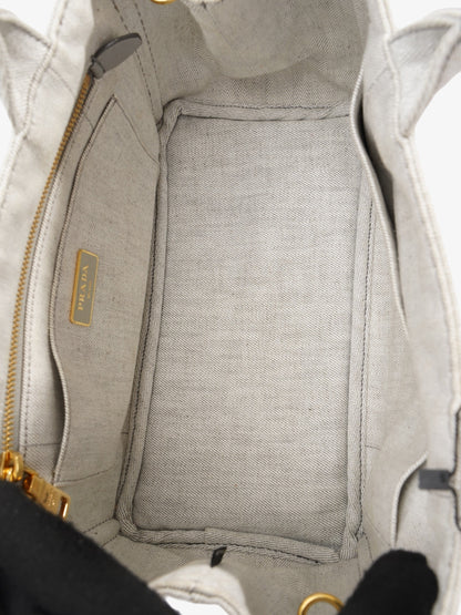 Prada Canapa Tote Grey Denim