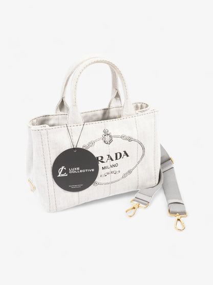 Prada Canapa Tote Grey Denim