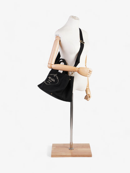 Prada Canapa Logo Black Canvas