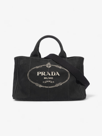 Prada Canapa Logo Black Canvas