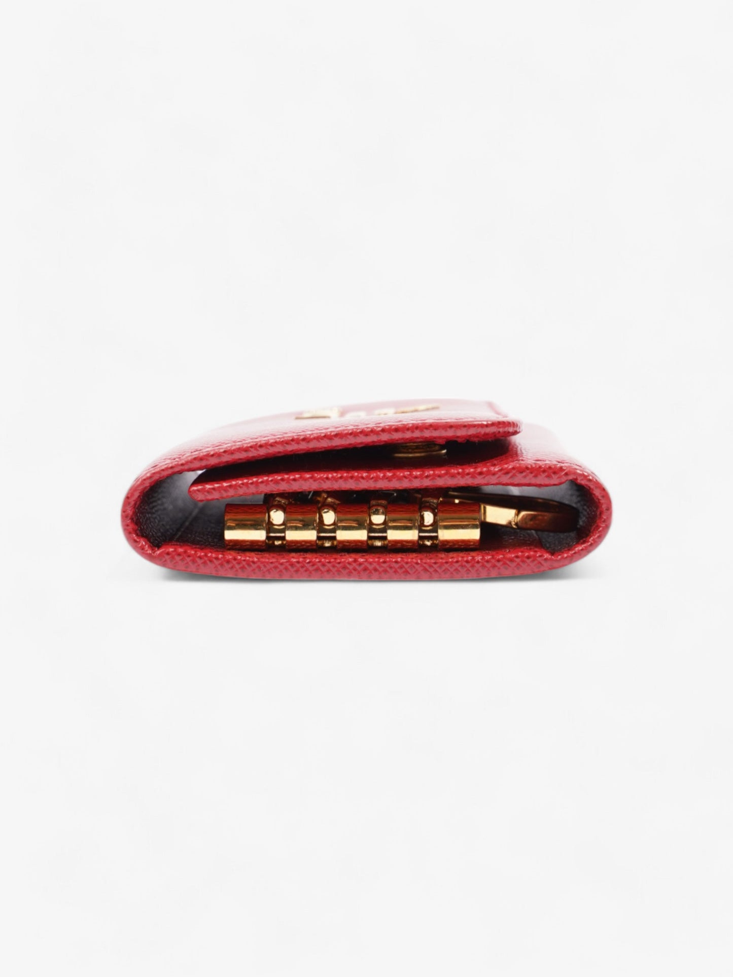 Prada Key Case Red Saffiano Leather