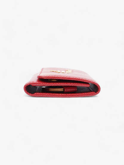 Prada Key Case Red Saffiano Leather