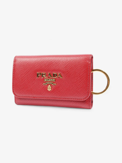 Prada Key Case Red Saffiano Leather