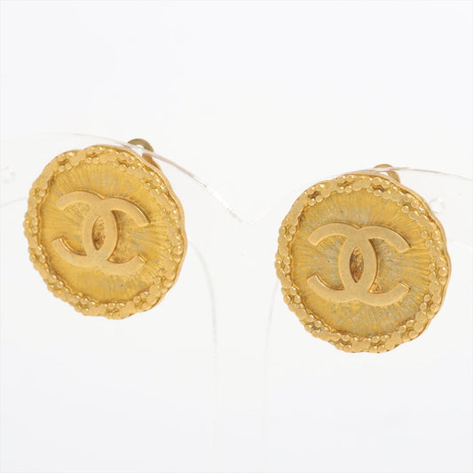 Chanel Coco Logo Gold Clip On Earrings Costume Jewellery