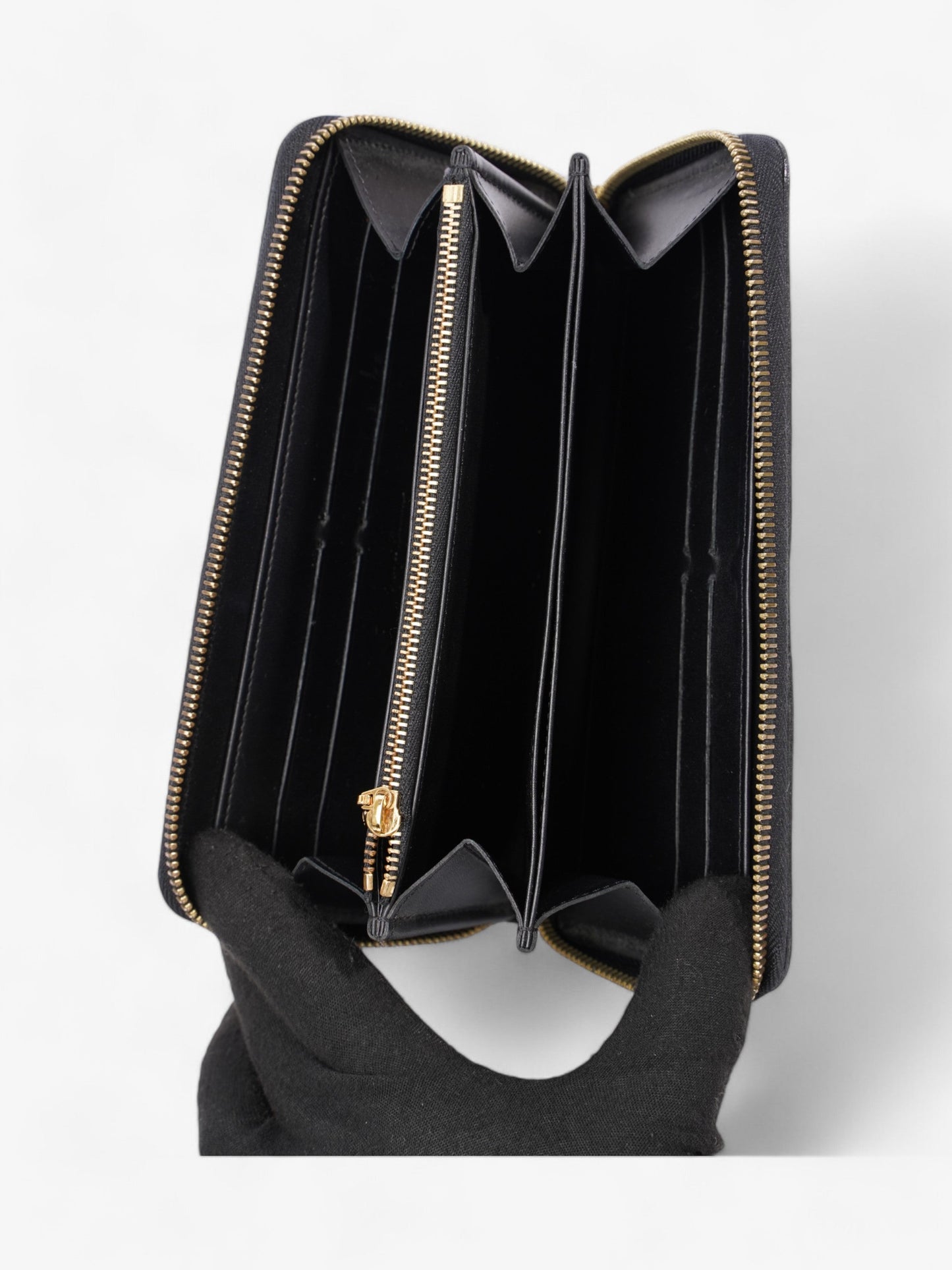 Louis Vuitton x Yayoi Kusama Infinity Zippy Wallet Black / Cream Patent Leather